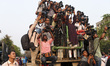 Bangladeshi journalists take risks to cover news at a rally against the surge in gender-ba...