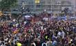 In Barcelona, Spain, on May 16, 2025, FC Barcelona celebrates their historic 2024-2025 sea...
