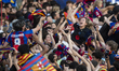 In Barcelona, Spain, on May 16, 2025, FC Barcelona celebrates their historic 2024-2025 sea...