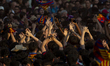 In Barcelona, Spain, on May 16, 2025, FC Barcelona celebrates their historic 2024-2025 sea...