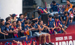 In Barcelona, Spain, on May 16, 2025, FC Barcelona celebrates their historic 2024-2025 sea...