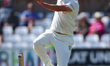 James Minto of Durham bowls during the first day of the Rothesay County Championship match...