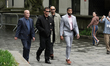 Cassie Ventura's husband, Alex Fine, walks by the media before entering federal court in N...