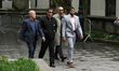 Cassie Ventura's husband, Alex Fine, walks by the media before entering federal court in N...