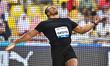 Lawrence Okoye of Great Britain competes in the men's Discus Throw final at the Diamond Le...