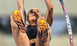 Imogen Ayris of New Zealand competes in the women's Pole Vault final at the Diamond League...