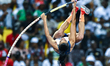 Roberta Bruni of Italy competes in the women's Pole Vault final at the Diamond League Doha...