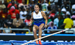 Roberta Bruni of Italy competes in the women's Pole Vault final at the Diamond League Doha...