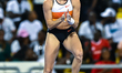 Katie Moon of the United States competes in the women's Pole Vault final at the Diamond Le...