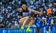 Senni Salminen of Finland competes in the women's Triple Jump at the Diamond League Doha M...
