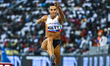Dovile Kilty of Lithuania competes in the women's Triple Jump at the Diamond League Doha M...
