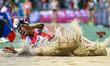 Ilionis Guillaume of France competes in the women's Triple Jump at the Diamond League Doha...