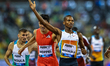 Masalela Tshepiso of Botswana competes in the men's 800m final at the Diamond League Doha...