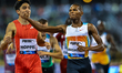 Masalela Tshepiso of Botswana competes in the men's 800m final at the Diamond League Doha...