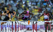 Rasheed Broadbell of Jamaica competes in the men's 110m hurdles final at the Diamond Leagu...