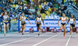 (From left to right) Amy Hunt of Great Britain, Zoe Hobbs of New Zealand, Shelly-Ann Frase...