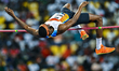Shelby Mcewen of the United States competes in the men's High Jump at the Diamond League D...