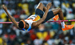 Shelby Mcewen of the United States competes in the men's High Jump at the Diamond League D...