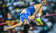 Marco Fassinotti of Italy competes in the men's High Jump at the Diamond League Doha Meeti...