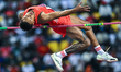 Turner Vernon Turner of the United States competes in the men's High Jump at the Diamond L...