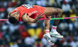 Turner Vernon Turner of the United States competes in the men's High Jump at the Diamond L...