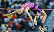 Matteo Sioli of Italy competes in the men's High Jump at the Diamond League Doha Meeting 2...