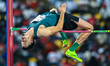 Rivera Edgar of Mexico competes in the men's High Jump at the Diamond League Doha Meeting...