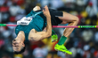Rivera Edgar of Mexico competes in the men's High Jump at the Diamond League Doha Meeting...
