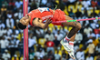 Vernon Turner of the United States competes in the men's High Jump at the Diamond League D...
