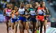 Chepchirchir Nelly of Kenya competes in the women's 1500m at the Diamond League Doha Meeti...