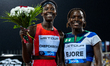 Chepchirchir Nelly of Kenya celebrates after winning the women's 1500m final at the Diamon...