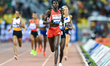 Chepchirchir Nelly of Kenya competes in the women's 1500m at the Diamond League Doha Meeti...