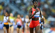 Chepchirchir Nelly of Kenya competes in the women's 1500m at the Diamond League Doha Meeti...