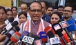 Union Minister of Agriculture & Farmers Welfare Shivraj Singh Chouhan talks with a media p...