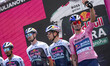 Primoz Roglic of Slovenia and Team Red Bull - BORA - hansgrohe stands before the 108th Gir...