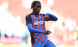 Romaini Esse of Crystal Palace warms up during the Emirates FA Cup Final between Crystal P...