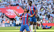 Maxence Lacroix (5 Crystal Palace) and Eddie Nketiah (9 Crystal Palace) celebrate after th...