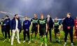 Players of De Graafschap appear dejected after losing the game during the match between Do...