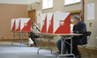 People vote at a polling station during presidential elections in Warsaw, Poland, on May 1...