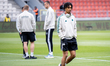 Maxi Oyedele warms up before the game between KS Cracovia and Legia Warsaw in Krakow, Pola...