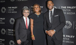 George Stephanopoulos, Robin Roberts, and Michael Strahan attend the 2025 Paley Honors at...