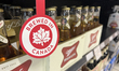 A label at a grocery store showcases locally brewed beer during the Victoria Day long week...