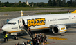 Buzz plane is seen at the airport in Treviso, Italy on May 19, 2025. 