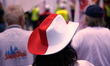 Metal and steel workers protest in Warsaw, Poland on 21 May, 2025. Trade union alliance OP...