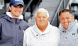 Thoroughbred racehorse trainers Joshua Attard, left, his grandfather Tino Attard, and fath...