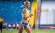 Justyna Korytkowska competes during the Janusz Kusocinski Memorial in Chorzow, Poland, on...