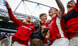 AZ Alkmaar forward Mexx Meerdink, AZ Alkmaar forward Ibrahim Sadiq, AZ Alkmaar midfielder...