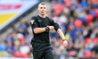 Referee Will Finnie observes during the Sky Bet League 2 Play Off Final match between AFC...