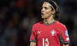 Carole Costa of Portugal reacts during the Women's Nations League Group A3 match between P...