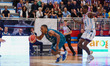 McGee Tyrus plays for Acqua San Bernardo Cantu during the game between Real Sebastiani Rie...
